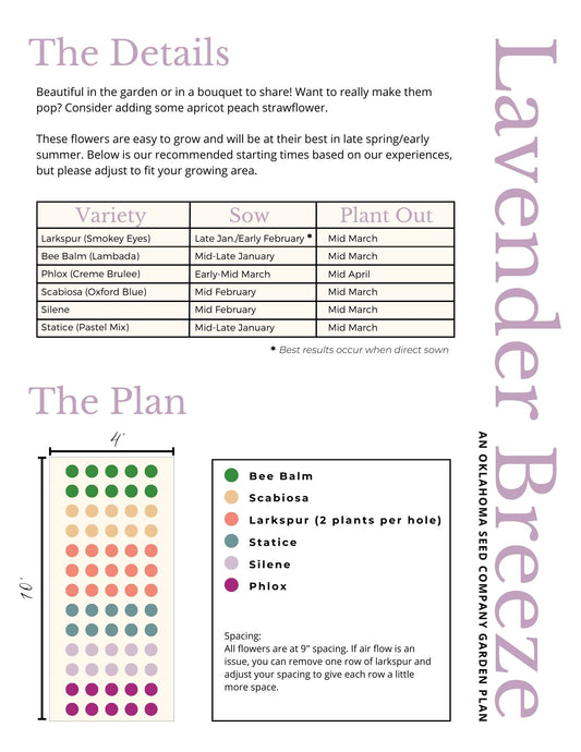 Lavender Breeze Garden Plan - Printable (FREE!)
